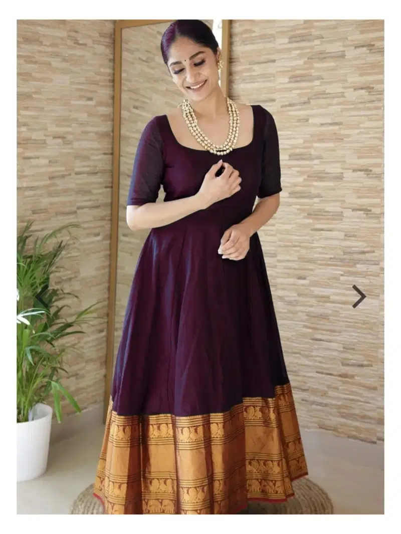 lazza Pure Silk Zari Weaving Gown Catalog